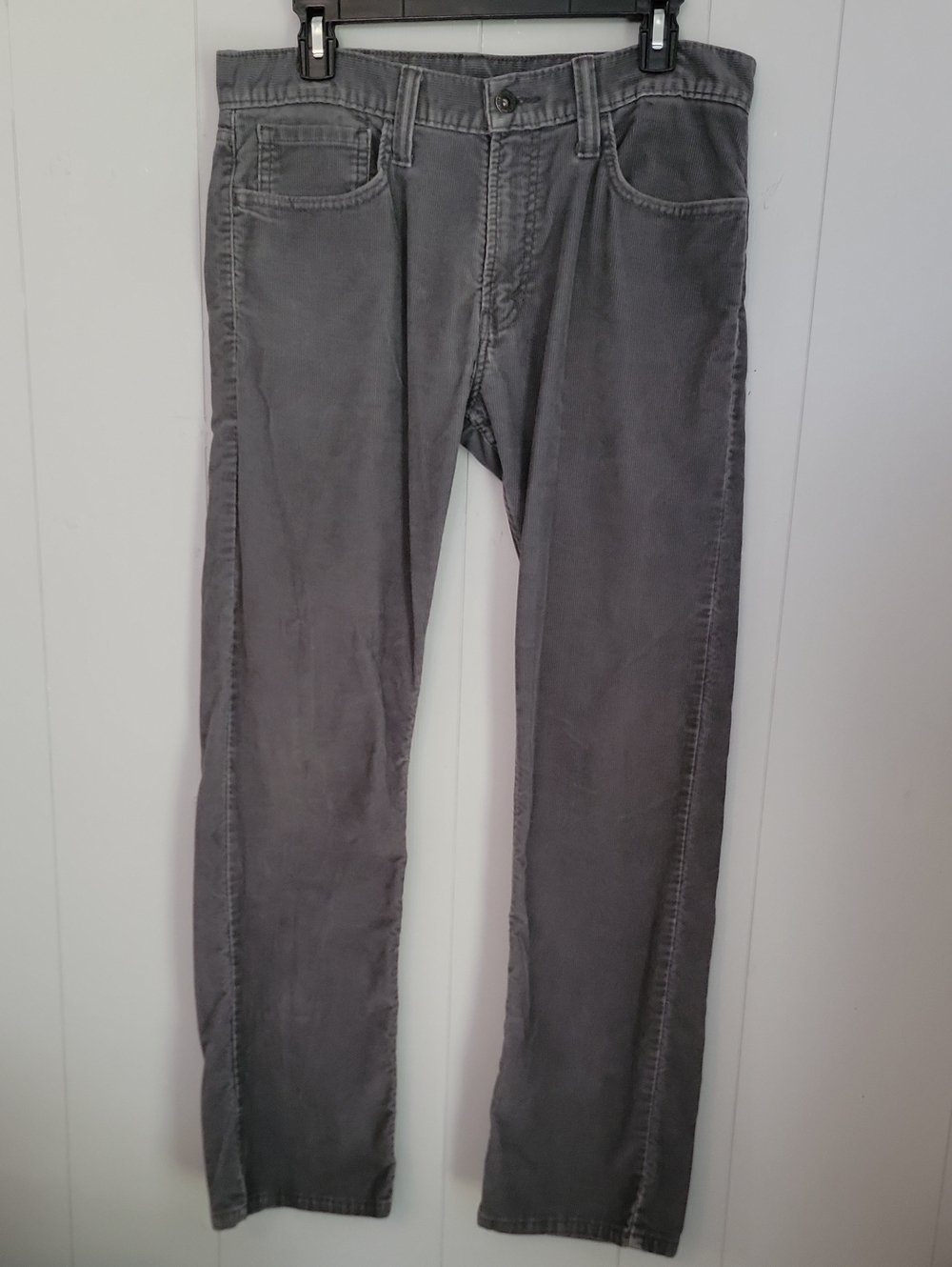 Levi's Men's Corduroy Pants 514 Gray Slim Straight 33×30